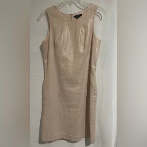 Willi smith gold metallic linen dress​​​